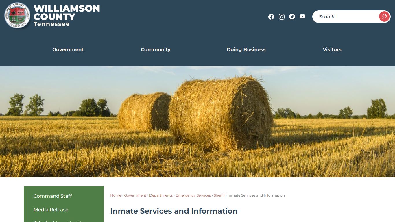 Inmate Services and Information | Williamson County, TN ...