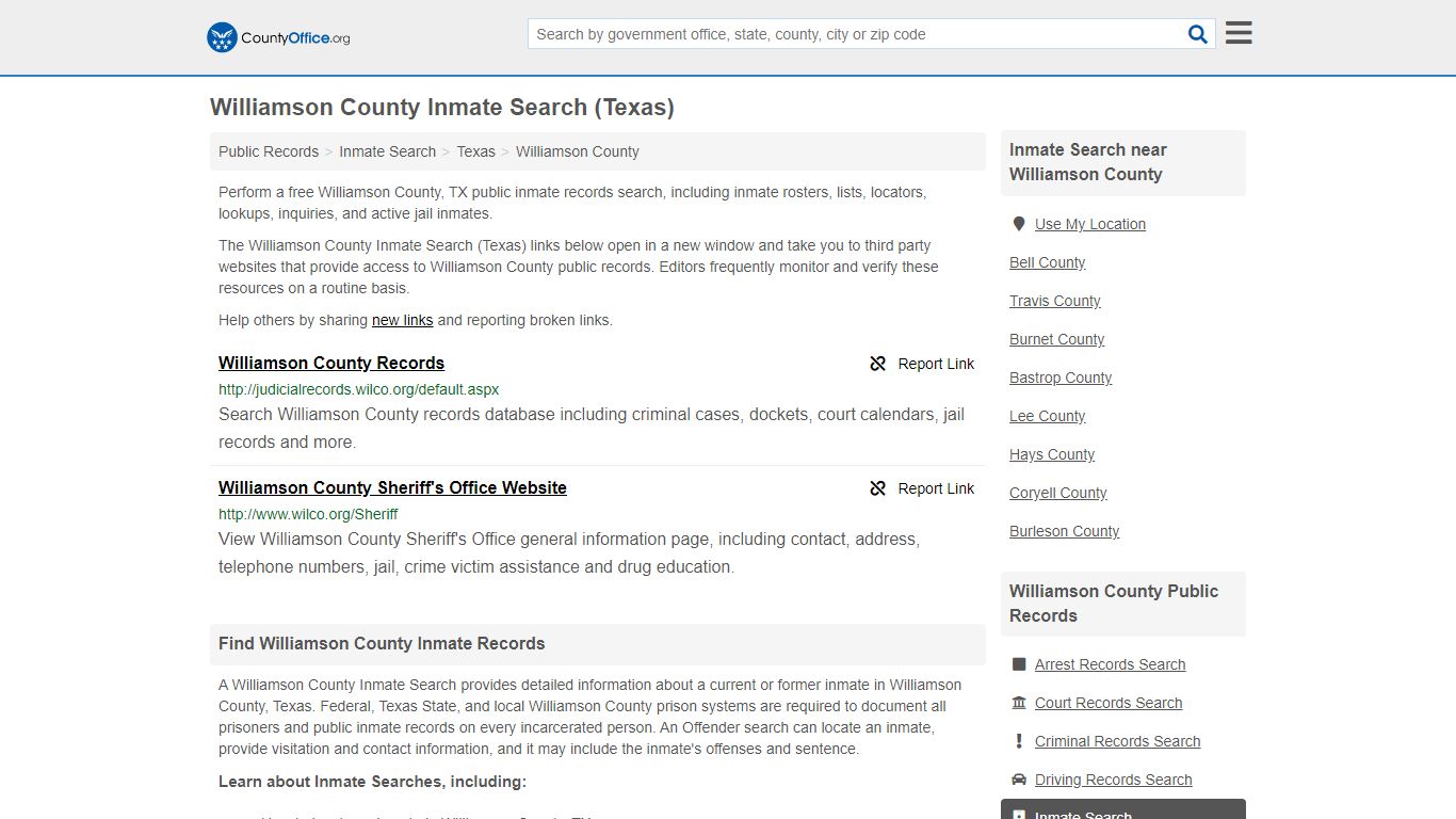 Inmate Search - Williamson County, TX (Inmate Rosters ...